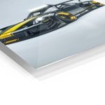 Black and Yellow Track Car metal wall art print, view 2