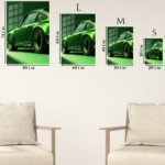 Emerald Sports Car Detail metal wall art print, view 6