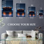 Neon Supercar Rear View metal wall art print, view 6