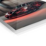 Red Lightning Sports Car metal wall art print, view 2