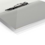 Retro Futuristic Silver Coupe metal wall art print, view 2