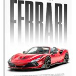 Ferrari F8 Spider Performance Poster metal wall art print