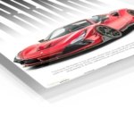 Ferrari F8 Spider Performance Poster metal wall art print, view 2