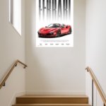 Ferrari F8 Spider Performance Poster metal wall art print, view 5