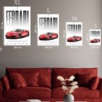 Ferrari F8 Spider Performance Poster metal wall art print, view 6