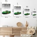 Emerald Green Supercar Typography Poster metal wall art print, view 6