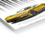 Ferrari Mansory Roma Gold Performance Poster metal wall art print, view 2