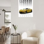 Ferrari Mansory Roma Gold Performance Poster metal wall art print, view 5