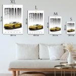 Ferrari Mansory Roma Gold Performance Poster metal wall art print, view 6