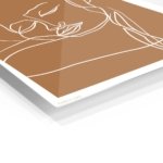 Terracotta Contour Face metal wall art print, view 2