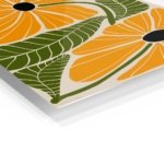 Golden Botanical Bloom metal wall art print, view 2