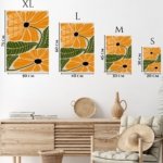 Golden Botanical Bloom metal wall art print, view 6