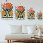 Three Bloom Botanical metal wall art print, view 6