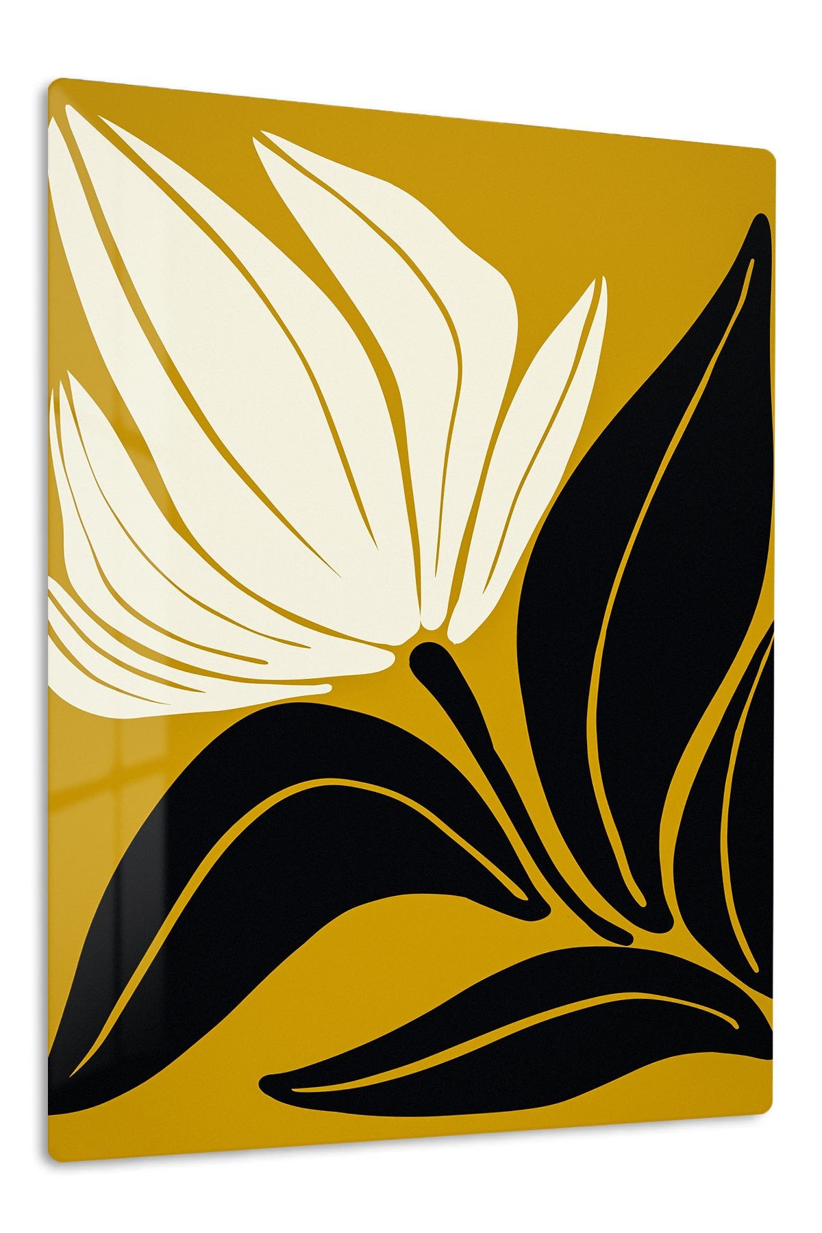 Midnight Botanical Silhouette metal wall art print