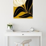 Midnight Botanical Silhouette metal wall art print, view 5