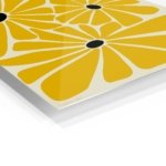 Mustard Daisy Trio metal wall art print, view 2