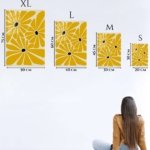 Mustard Daisy Trio metal wall art print, view 6