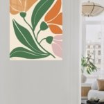 Terracotta Botanical Bloom metal wall art print, view 5
