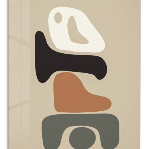 Earth Tone Balance metal wall art print