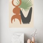 Palm and Abstract Forms metal wall art print, view 4