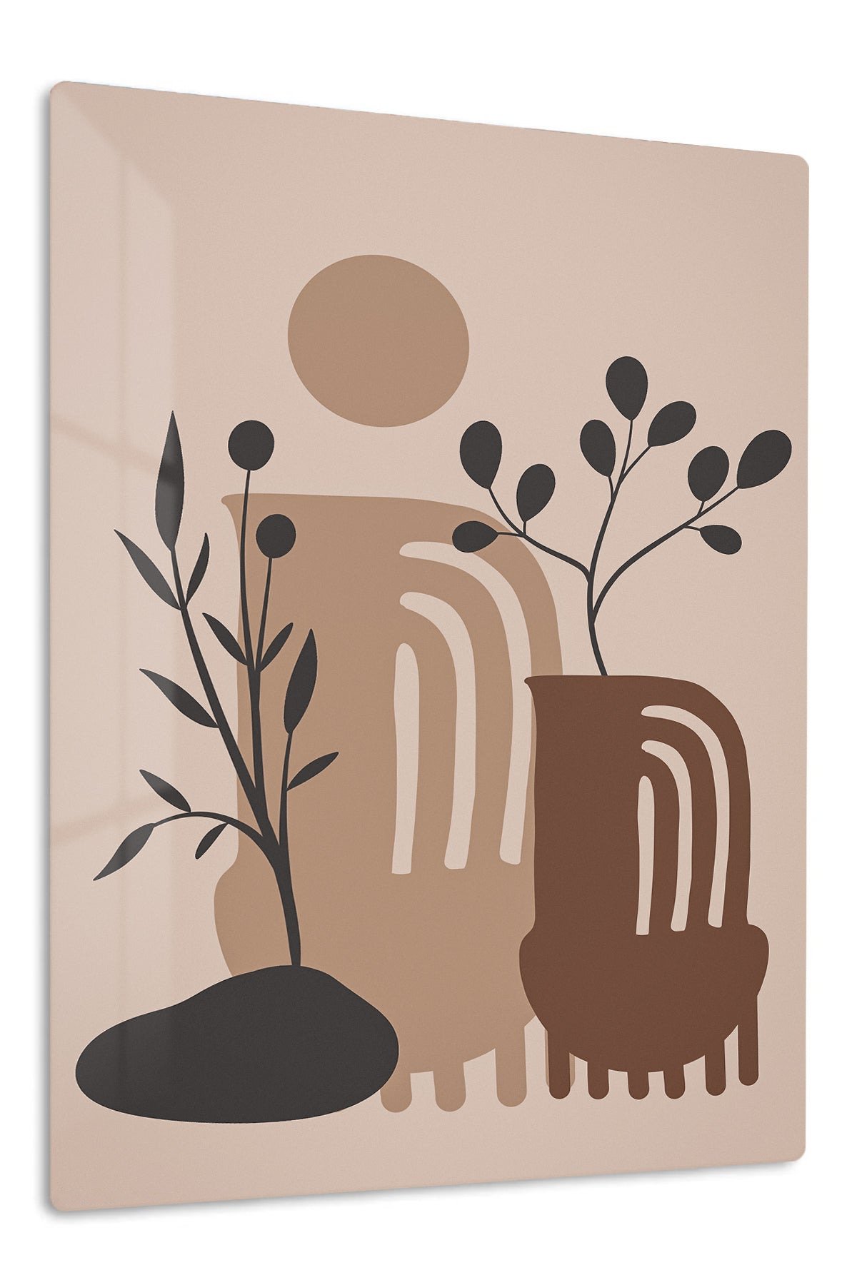 Earthy Botanical Archways metal wall art print