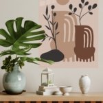 Earthy Botanical Archways metal wall art print, view 4