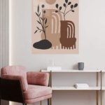 Earthy Botanical Archways metal wall art print, view 5
