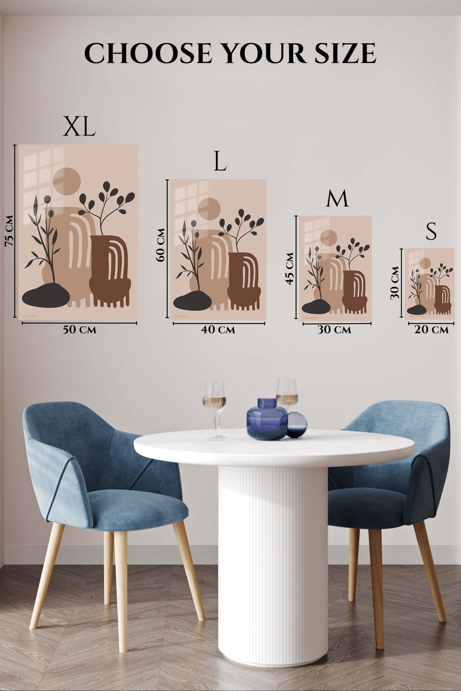 Earthy Botanical Archways metal wall art print, view 6