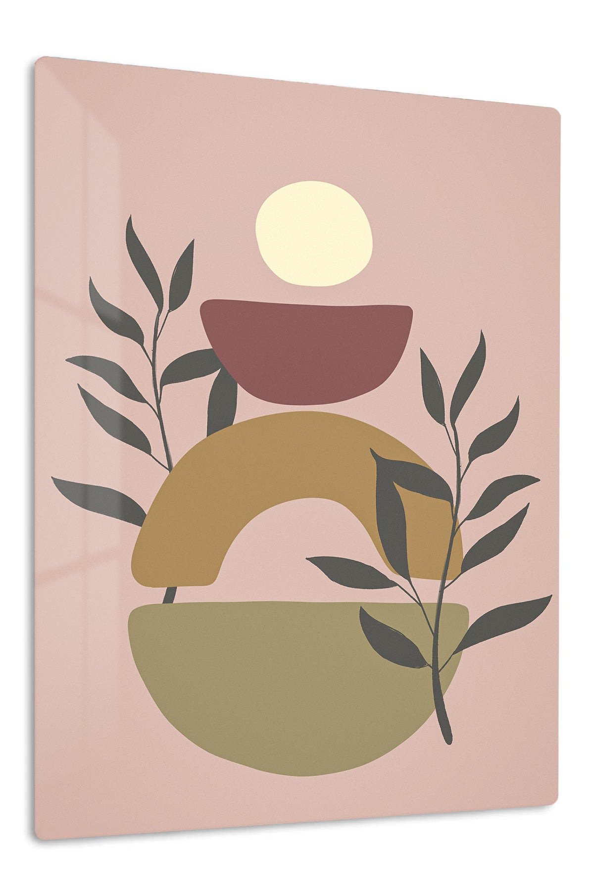 Botanical Sun Shapes metal wall art print