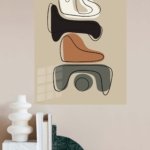 Earth Tone Abstract Balance metal wall art print, view 4