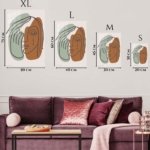 Earth Tone Abstract Face metal wall art print, view 6