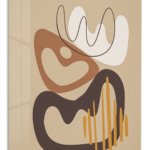 Earthy Abstract Flow metal wall art print