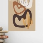 Earthy Abstract Flow metal wall art print, view 4