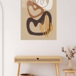 Earthy Abstract Flow metal wall art print, view 5