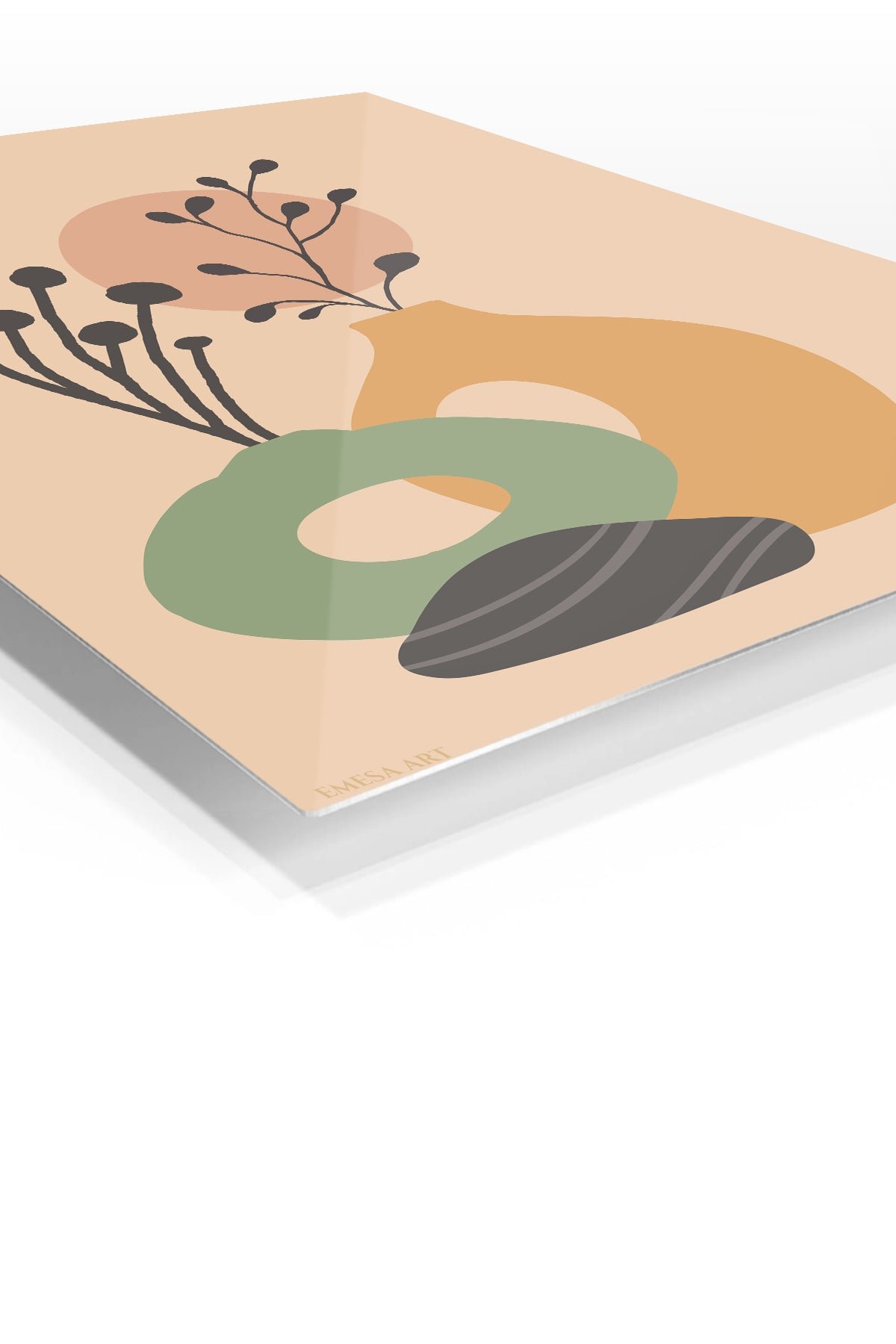 Sage Vessels and Terracotta Sun metal wall art print, view 2
