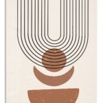 Terracotta Arc Balance metal wall art print