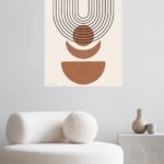 Terracotta Arc Balance metal wall art print, view 5