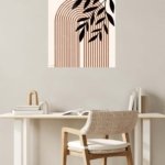 Terracotta Sun and Olive Branch metal wall art print, view 5