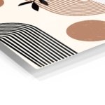Earthy Leaf and Arch Abstraction metal wall art print, view 2