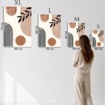 Earthy Leaf and Arch Abstraction metal wall art print, view 6