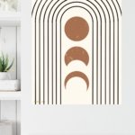 Terracotta Moon Phases Arch metal wall art print, view 4