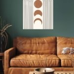 Terracotta Moon Phases Arch metal wall art print, view 5
