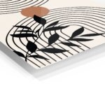 Terracotta Sun and Botanical Arches metal wall art print, view 2