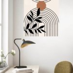Terracotta Sun and Botanical Arches metal wall art print, view 5