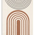 Earthy Arch and Circle metal wall art print