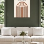 Earthy Arch and Circle metal wall art print, view 5