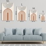 Earthy Arch and Circle metal wall art print, view 6