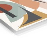 Earthy Geometric Balance metal wall art print, view 2