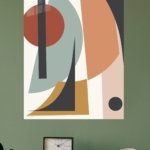 Earthy Geometric Balance metal wall art print, view 4