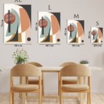 Earthy Geometric Balance metal wall art print, view 6